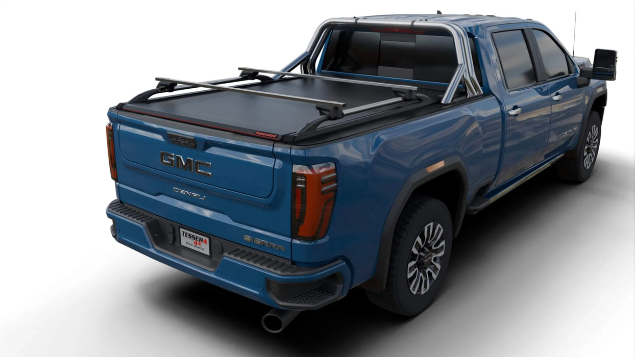 Tessera SE Manual Retractable Tonneau Bed Cover For 20-26 GMC/Chevrolet Sierra/Silverado 2500/3500 HD 6'9" Bed - 5212062605030