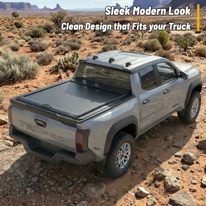 OPENROAD Manual Retractable Tonneau Cover For 2007-2026 Toyota Tundra 5'7" Bed - PP2PL130018