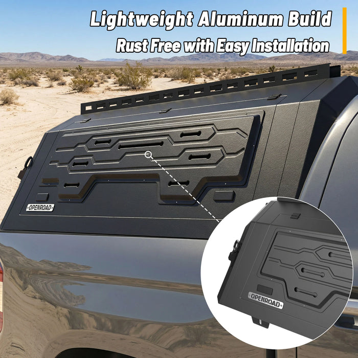 OPENROAD Aluminum Side Truck Cap For 2014-2021 Toyota Tundra 5'7" Bed - PP2PL330009
