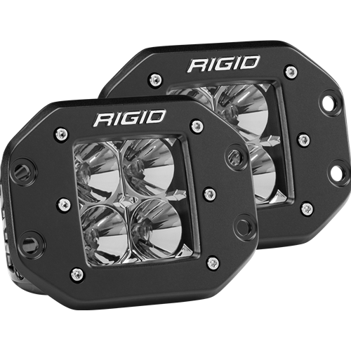 Rigid Industries D-Series Pro Flood Flush Mount Black Pair - 212113