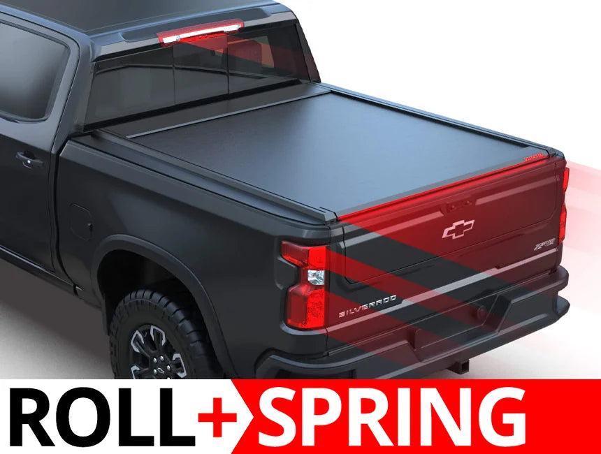 Tessera Roll+ Spring-Assisted Retractable Tonneau Bed Cover For 14-26 GMC/Chevrolet Sierra/Silverado 1500 5'8"  Bed - 5212062602534