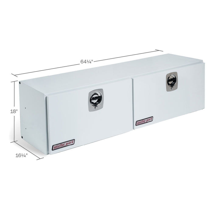 Weather Guard Steel Super-Side Box Tool Box, White, 64.25" x 16.25" x 18", 10.8 CU FT - 265-3-02