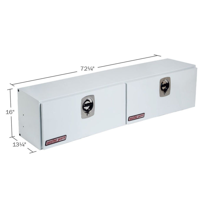 Weather Guard Steel Hi-Side Tool Box, White, 72.25" x 13.25" x 16", 8.9 CU FT - 272-3-02