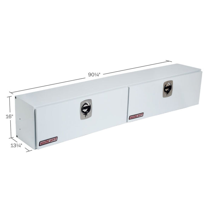 Weather Guard Steel Hi-Side Tool Box, White, 90.25" x 13.25" x 16", 11.1 CU FT - 290-3-02