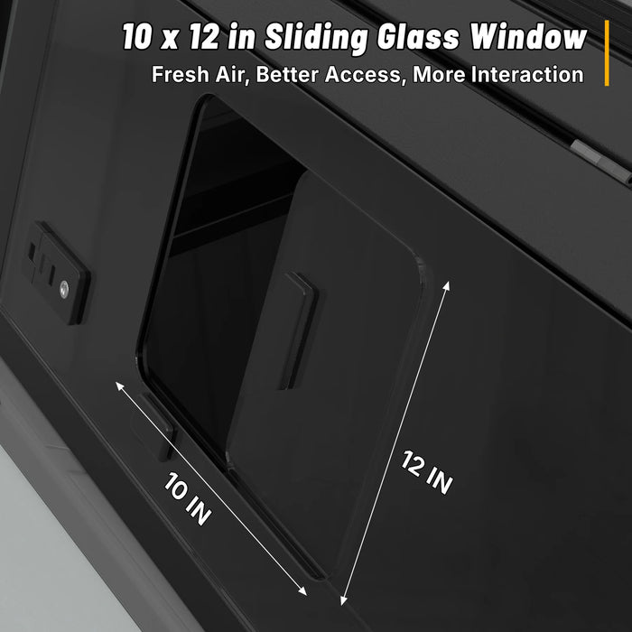 OPENROAD Sliding Glass Side Truck Cap For 2024-2026 Toyota Tacoma 5'8" Bed - PP2PL330030