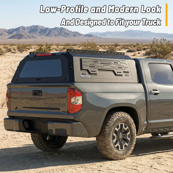 OPENROAD Aluminum Side Truck Cap For 2014-2021 Toyota Tundra 5'7" Bed - PP2PL330009