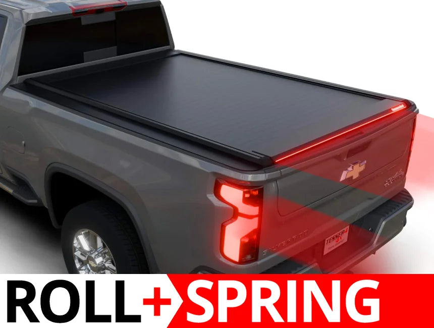 Tessera Roll+ Spring-Assisted Retractable Tonneau Bed Cover For 20-26 GMC/Chevrolet Sierra/Silverado 2500/3500 HD 8'  Bed - 5212062603104