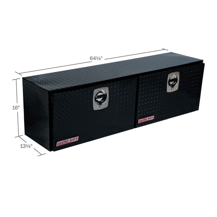 Weather Guard Aluminum Hi-Side Tool Box, Gloss Black, 64.25" x 13.25" x 16", 7.9 CU FT - 364-5-02