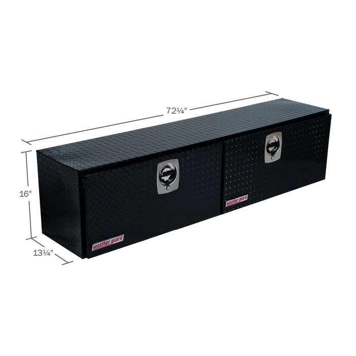 Weather Guard Aluminum Hi-Side Tool Box, Gloss Black, 72.25" x 13.25" x 16", 8.9 CU FT - 372-5-02