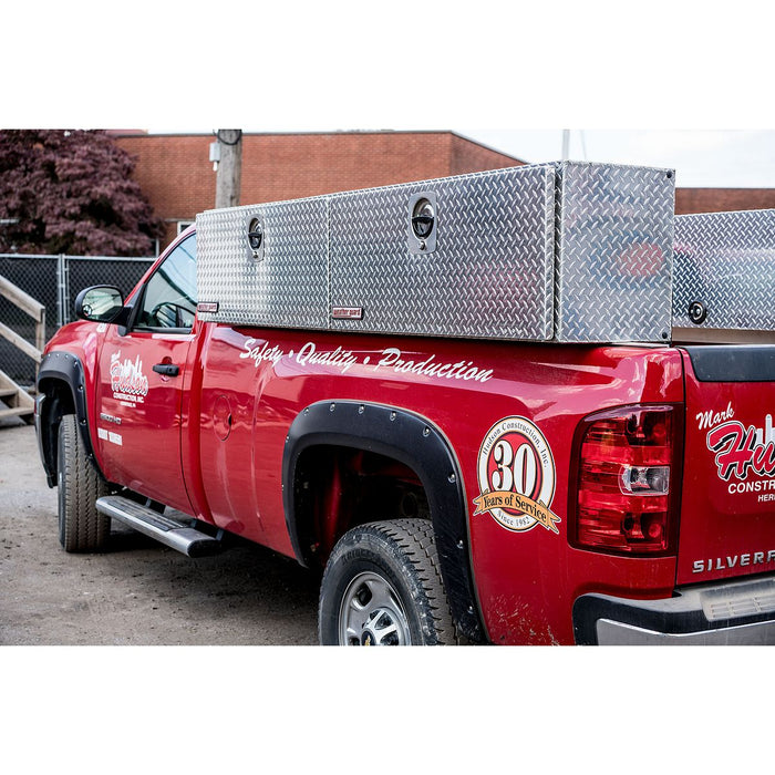Weather Guard Aluminum Hi-Side Tool Box, Clear, 96.25" x 13.25" x 16", 11.8 CU FT - 396-0-02
