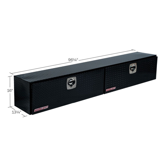 Weather Guard Aluminum Hi-Side Tool Box, Gloss Black, 96.25" x 13.25" x 16", 11.8 CU FT - 396-5-02