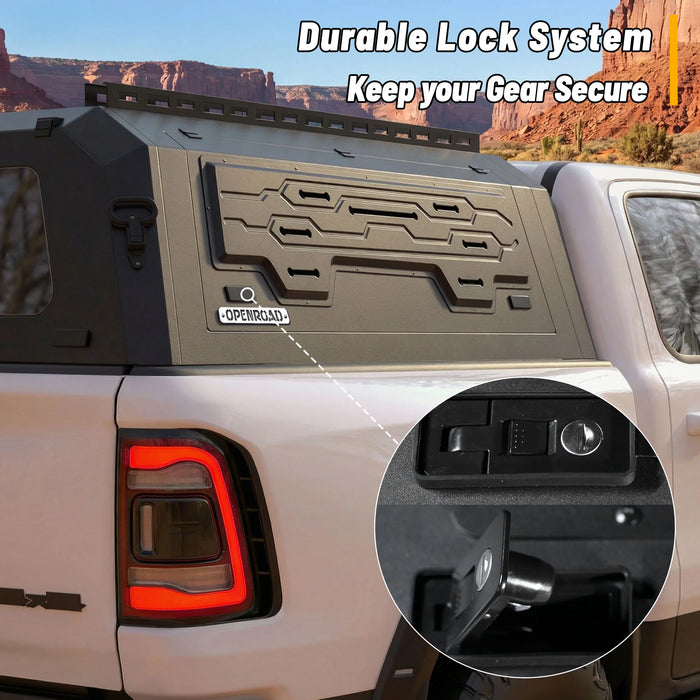 OPENROAD Aluminum Side Truck Cap For 2019-2026 RAM 1500 6'4" Bed - PP2PL330012