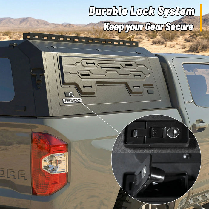 OPENROAD Aluminum Side Truck Cap For 2014-2021 Toyota Tundra 5'7" Bed - PP2PL330009
