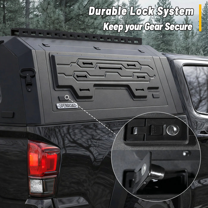 OPENROAD Aluminum Side Truck Cap For 2016-2023 Toyota Tacoma 5'1" Bed - PP2PL330002
