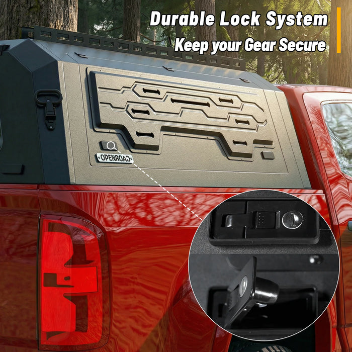 OPENROAD Aluminum Side Truck Cap For 15–22 Chevy/GMC Colorado/Canyon 5'2" Bed - PP2PL330007