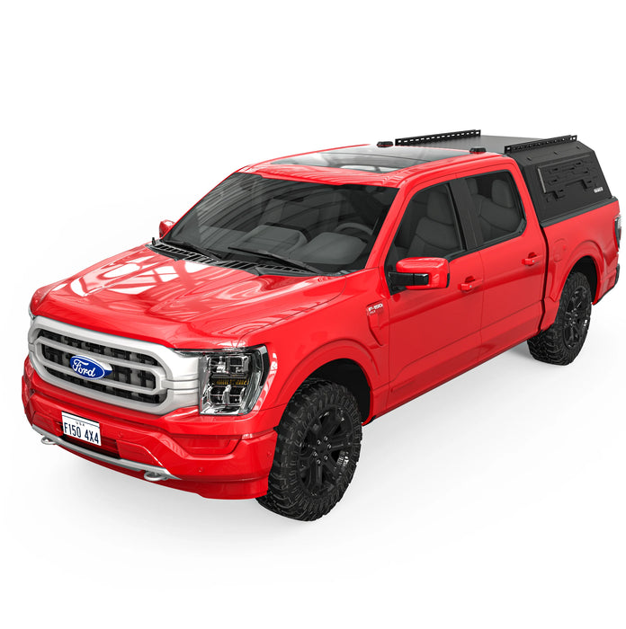 OPENROAD Aluminum Side Truck Cap For 2021-2026 Ford F-150 5'7" Bed - PP2PL330013