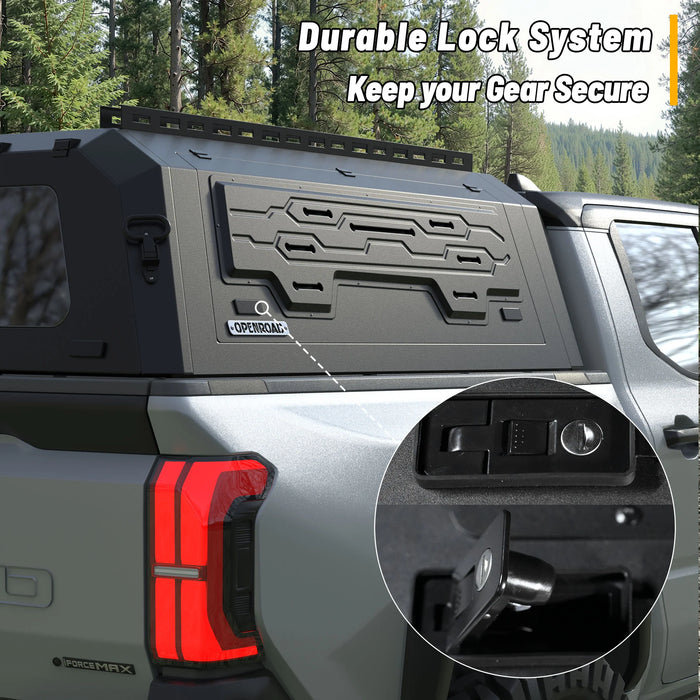 OPENROAD Aluminum Side Truck Cap For 2024-2026 Toyota Tacoma 6'2" Bed - PP2PL330005