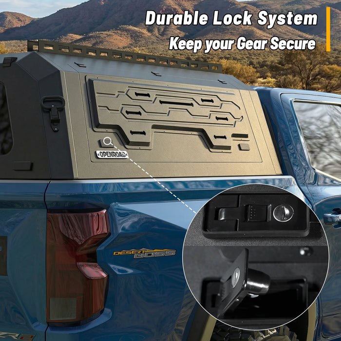 OPENROAD Aluminum Side Truck Cap For 23-26 Chevy/GMC Colorado/Canyon 5'2" Bed - PP2PL330008