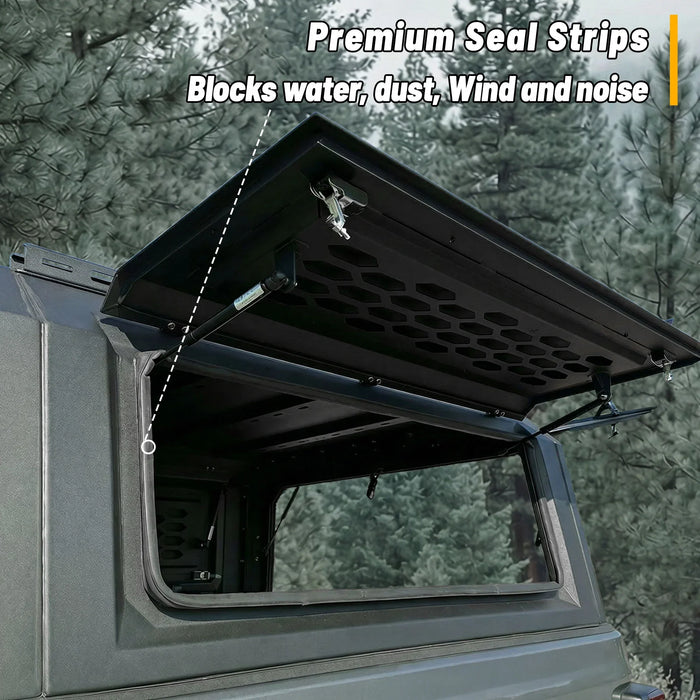 OPENROAD Aluminum Side Truck Cap For 2020-2026 Jeep Gladiator 5' Bed - PP2PL330006