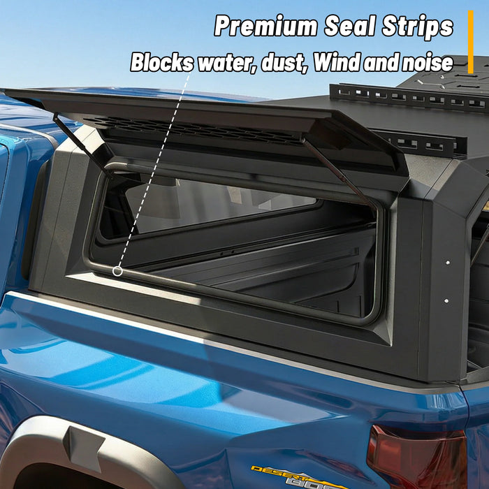 OPENROAD Aluminum Side Truck Cap For 23-26 Chevy/GMC Colorado/Canyon 5'2" Bed - PP2PL330008