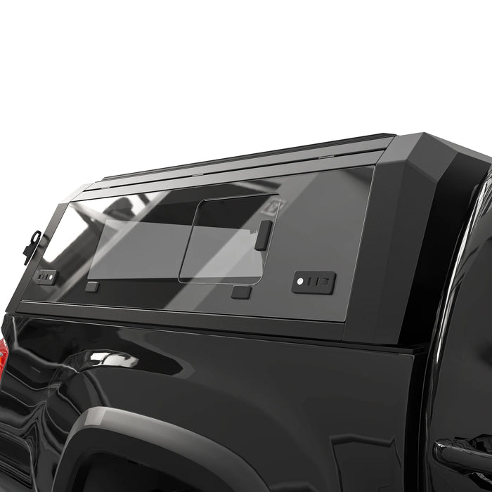 OPENROAD Sliding Glass Side Truck Cap For 2016-2023 Toyota Tacoma 5'1" Bed - PP2PL330029