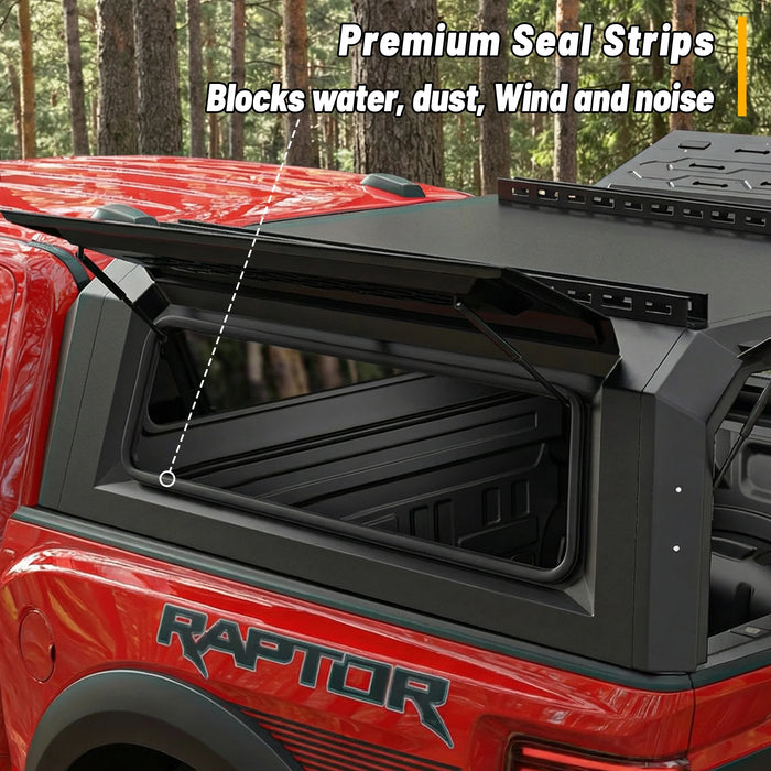 OPENROAD Aluminum Side Truck Cap For 2021-2026 Ford F-150 5'7" Bed - PP2PL330013