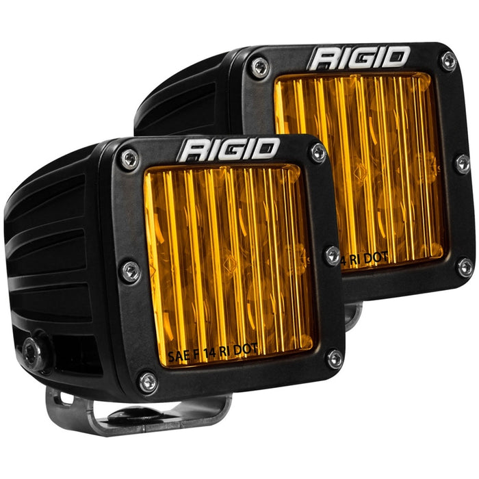 Rigid Industries D-Series Pro SAE J583 Yellow Fog Light Pair Street Legal Surface Mount (Pair) - 504816
