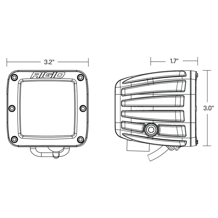 Rigid Industries D-Series SAE Fog Yellow/White (Pair)- 50482