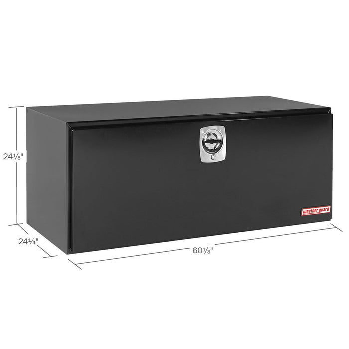 Weather Guard Steel 60" Jumbo Underbed Box, Gloss Black, 60.13" x 24.25" x 24.13", 20 CU FT - 562-5-02