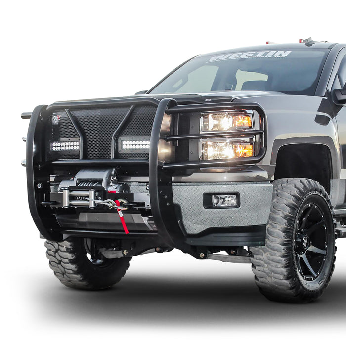 Westin HDX Winch Mount Grille Guard For 2014-2015 Chevrolet Silverado 1500 - 57-93685