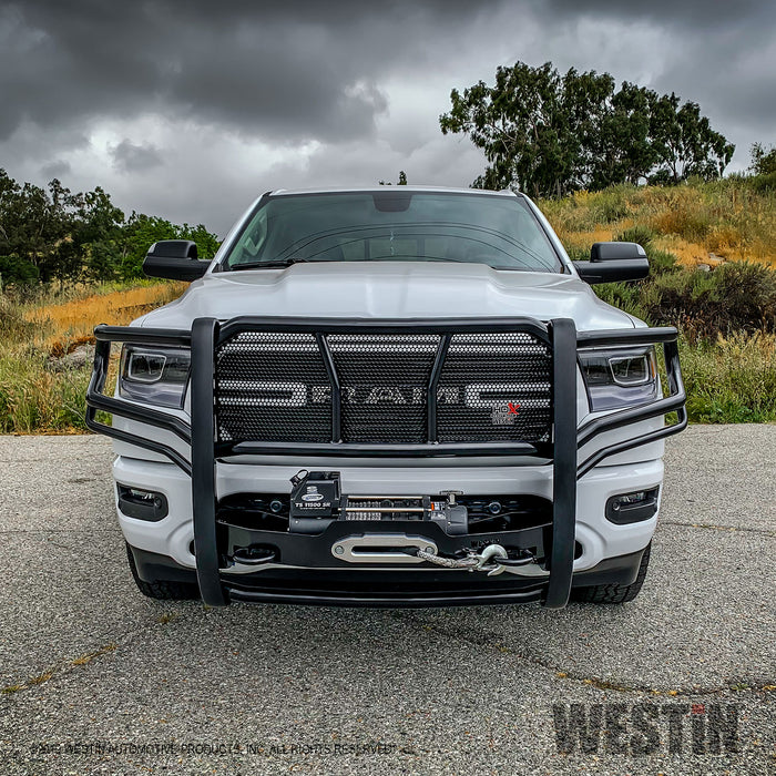 Westin HDX Winch Mount Grille Guard For 2010-2018 Dodge RAM 2500/3500