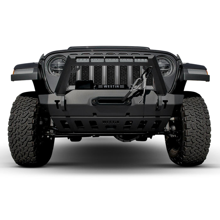 Westin WJ2 Front Bumper Skid Plate Textured Black