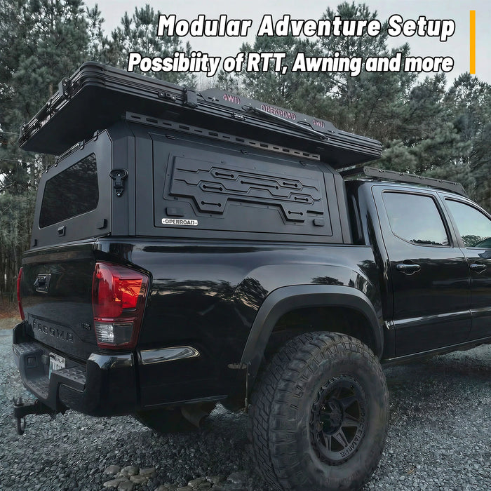 OPENROAD Aluminum Side Truck Cap For 2016-2023 Toyota Tacoma 5'1" Bed - PP2PL330002