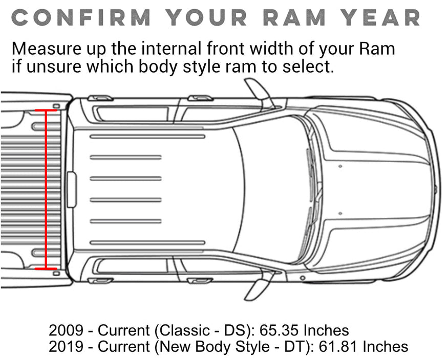 WildTop Soft Truck Cap for 2019-Current Ram 1500 New Body Style DT 6'4" Bed (76.3 in)