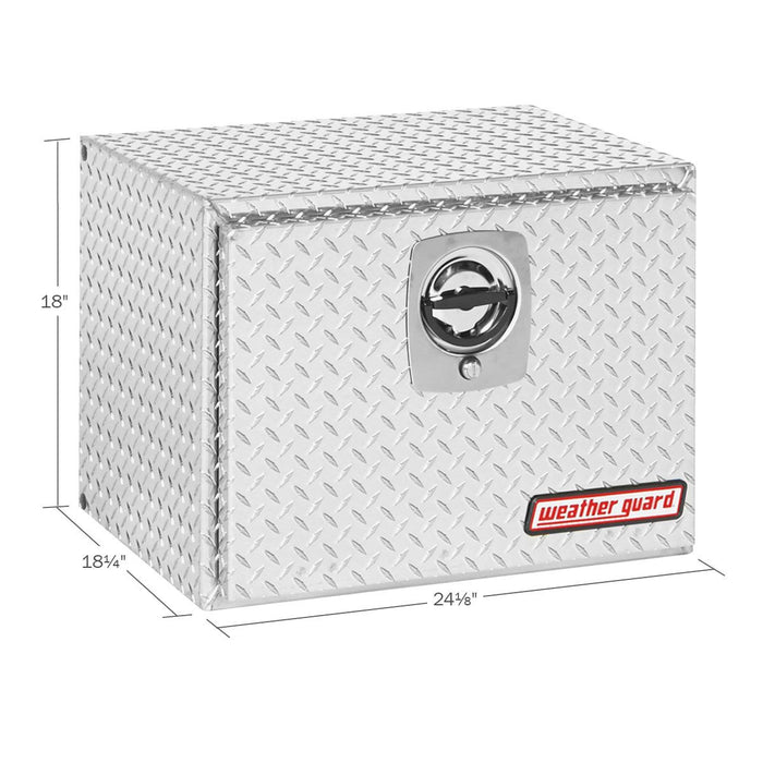 Weather Guard Aluminum 24" Compact Underbed Box, Clear, 24.13" x 18" x 18", 4.3 CU FT - 627-0-02