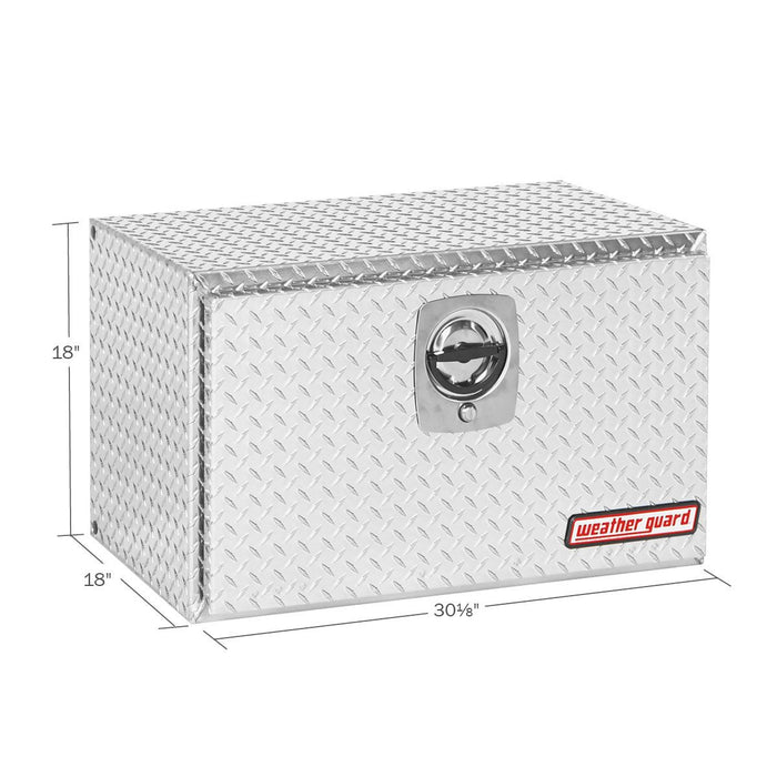Weather Guard Aluminum 30" Compact Underbed Box, Clear, 30.13" x 18" x 18", 5.4 CU FT - 631-0-02