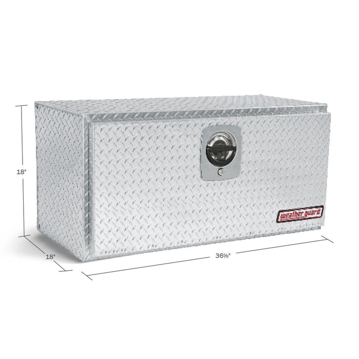 Weather Guard Aluminum 36" Compact Underbed Box, Clear, 36.63" x 18" x 18", 6.5 CU FT - 636-0-02