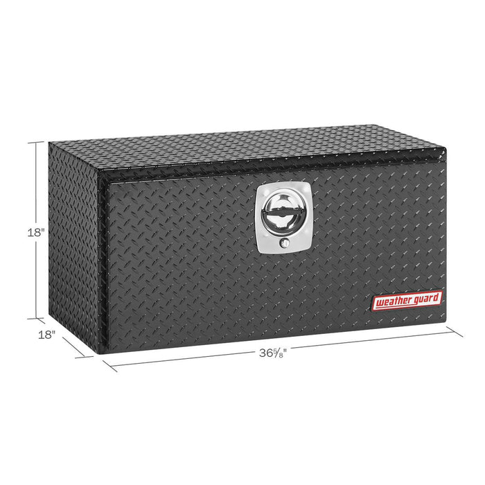 Weather Guard Aluminum 36" Compact Underbed Box, Gloss Black, 36.63" x 18" x 18", 6.5 CU FT - 636-5-02