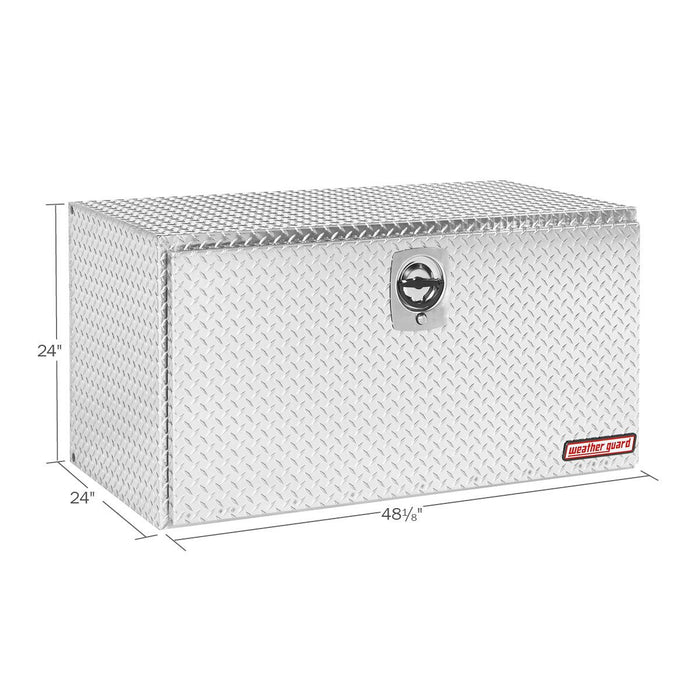 Weather Guard Aluminum 48" Jumbo Underbed Box, Clear, 48.13" x 24" x 24", 16 CU FT - 650-0-02