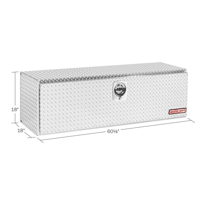 Weather Guard Aluminum 60" Compact Underbed Box, Clear, 60.13" x 18" x 18", 11.2 CU FT - 660-0-02
