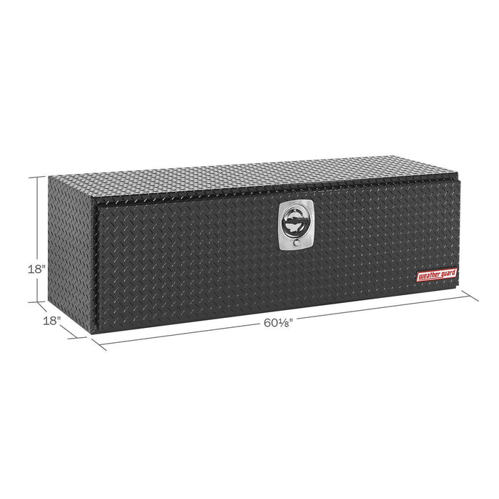 Weather Guard Aluminum 60" Compact Underbed Box, Gloss Black, 60.13" x 18" x 18", 11.2 CU FT - 660-5-02