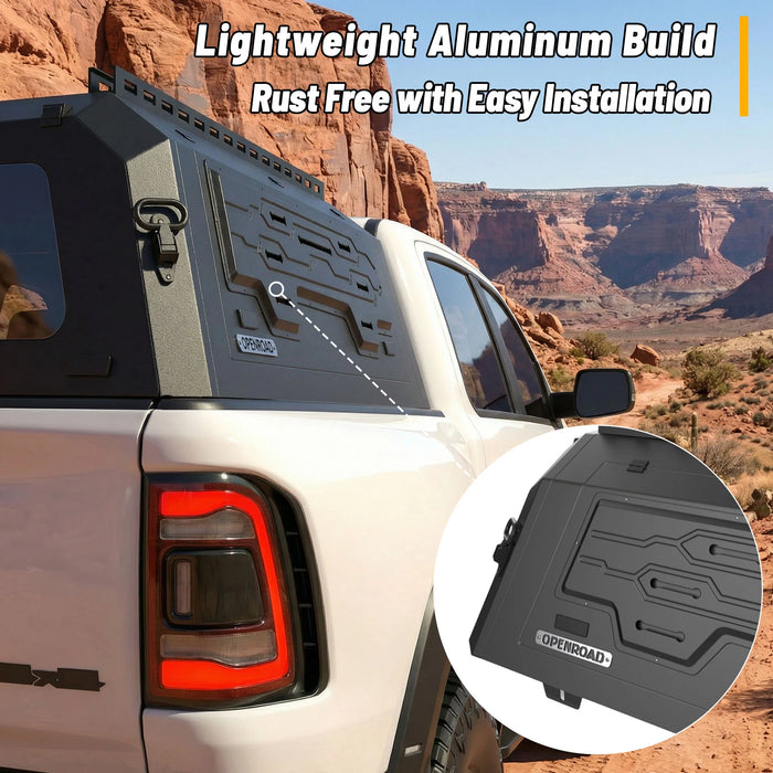 OPENROAD Aluminum Side Truck Cap For 2019-2026 RAM 1500 6'4" Bed - PP2PL330012