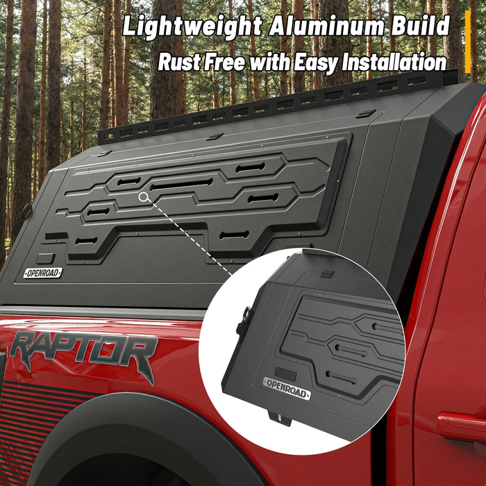 OPENROAD Aluminum Side Truck Cap For 2021-2026 Ford F-150 5'7" Bed - PP2PL330013