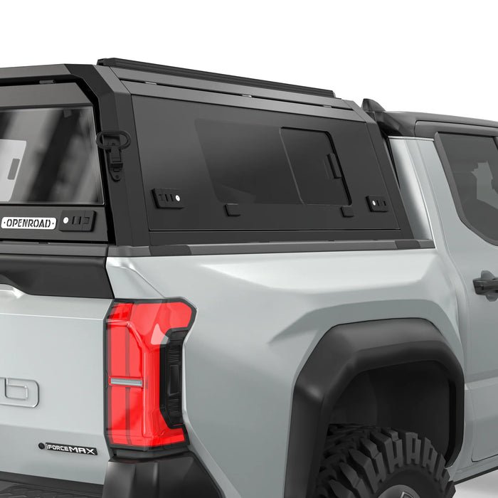 OPENROAD Sliding Glass Side Truck Cap For 2024-2026 Toyota Tacoma 5'8" Bed - PP2PL330030