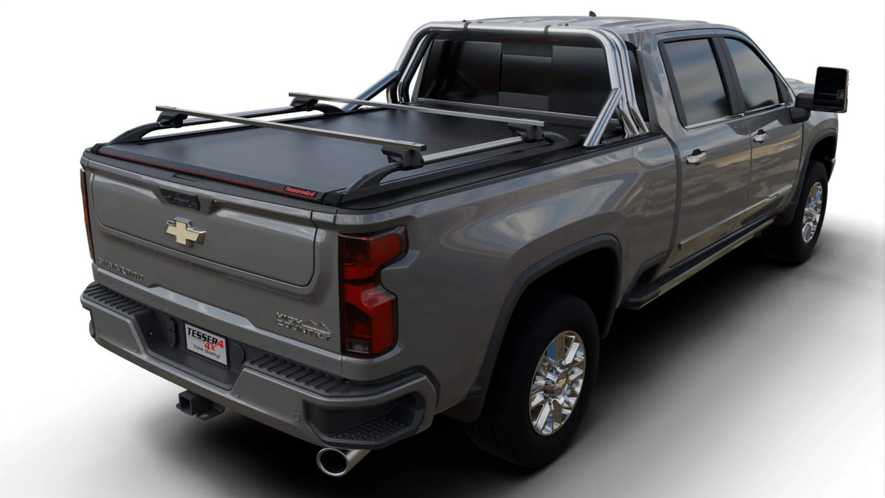 Tessera SE Manual Retractable Tonneau Bed Cover For 20-26 GMC/Chevrolet Sierra/Silverado 2500/3500 HD 6'9" Bed - 5212062605030