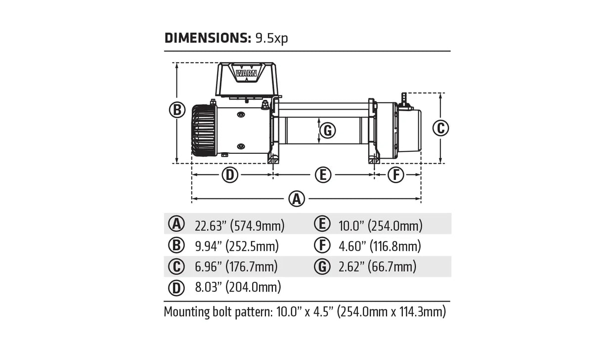 Warn 9.5XP-S Winch - 87310