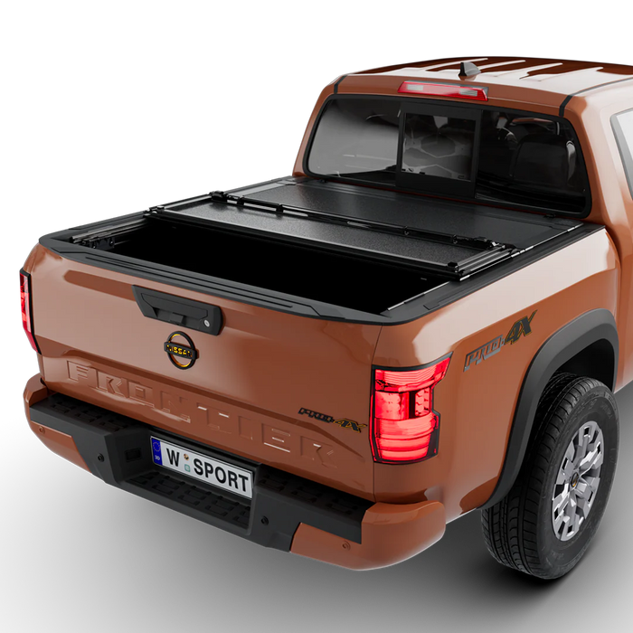 Worksport AL4 Flip-Up Hard Trifold Tonneau Cover For 2022-2026 Nissan Frontier 5' Bed