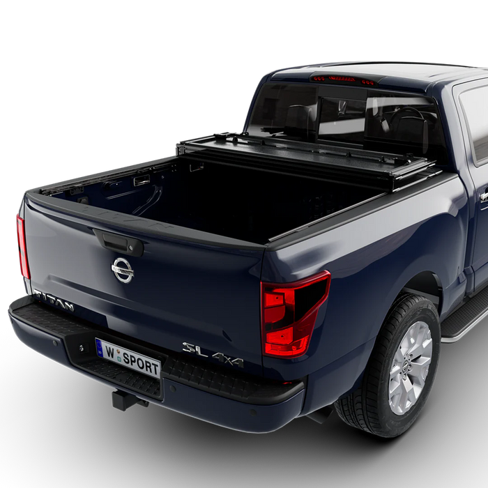 Worksport AL4 Flip-Up Hard Trifold Tonneau Cover For 2017-2024 Nissan Titan 5'7" Bed