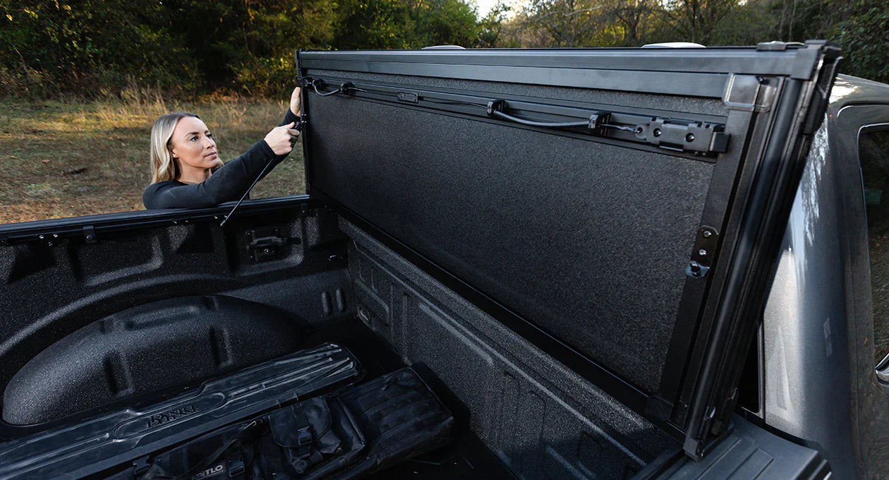 Worksport AL4 Flip-Up Hard Trifold Tonneau Cover For 2016-2023 Toyota Tacoma 5'1" Bed - 4975251
