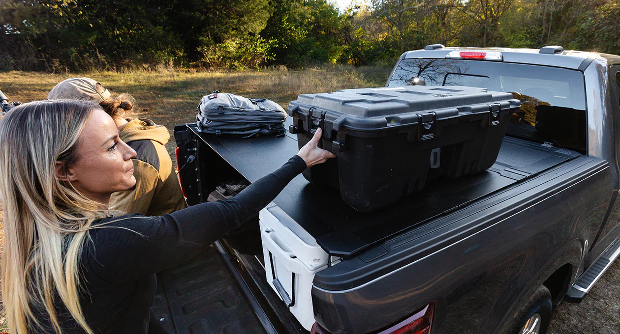Worksport AL4 Flip-Up Hard Trifold Tonneau Cover For 2015-2026 Ford F-150 6'7" Bed - 4931460
